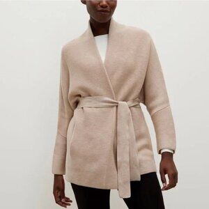 MM LaFleur The Morandi 100% wool cardigan sweater with belt